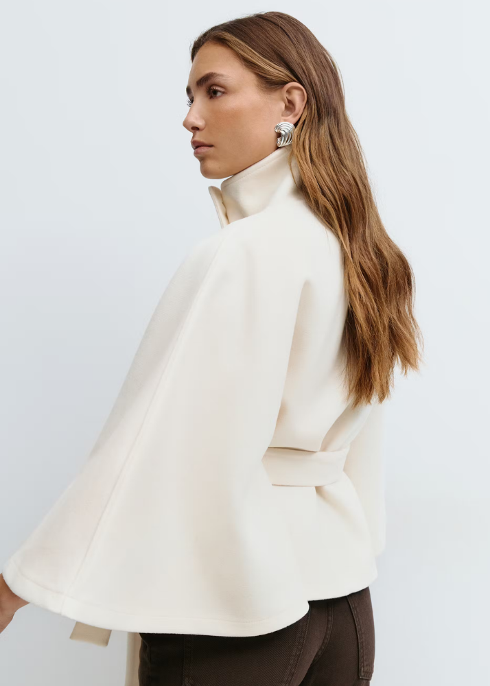 Veste Cape ceinturée